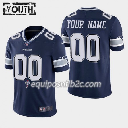 Camiseta Niño NFL Dallas Cowboys Personalizar Nike Navy Azul 100th